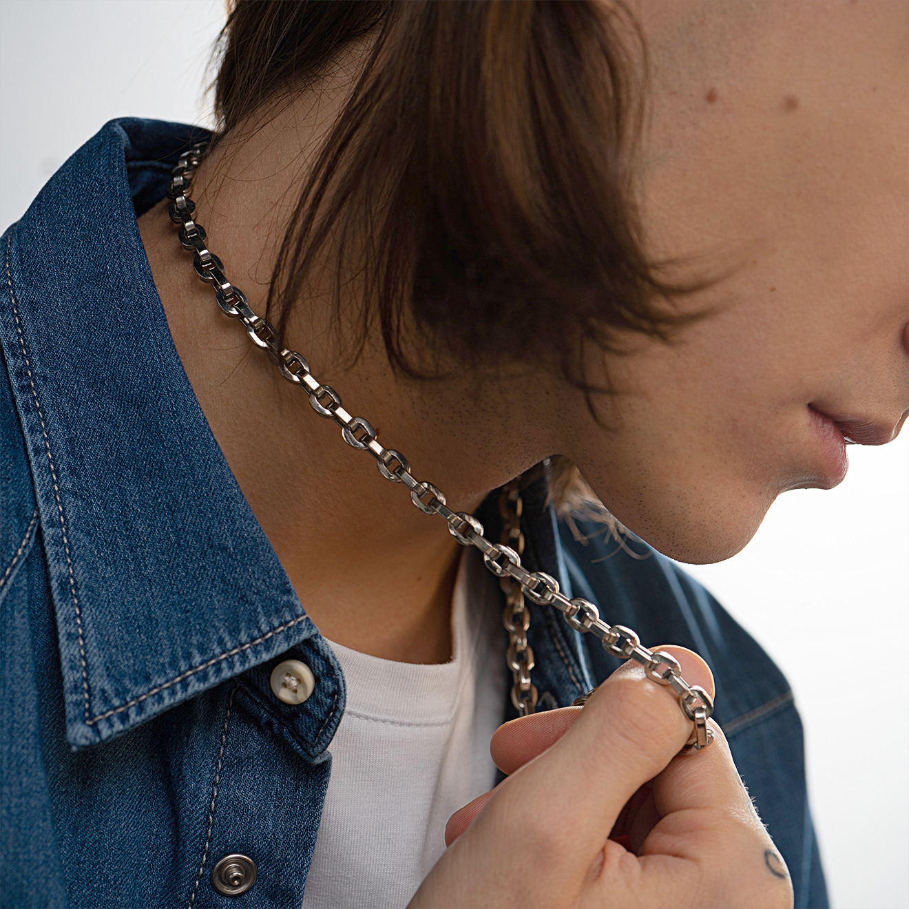 Steel chain with small links