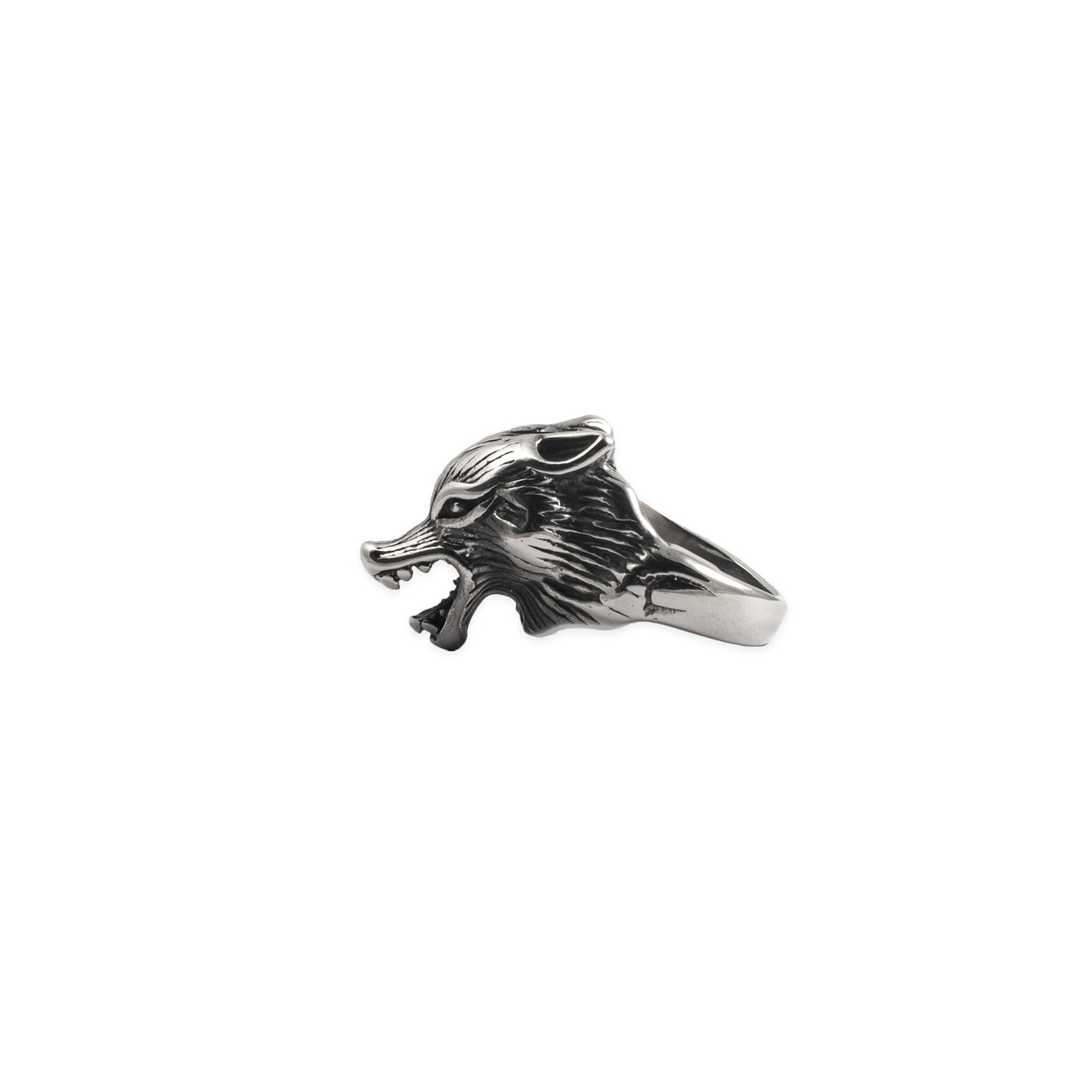 Ring of steel with a wolf