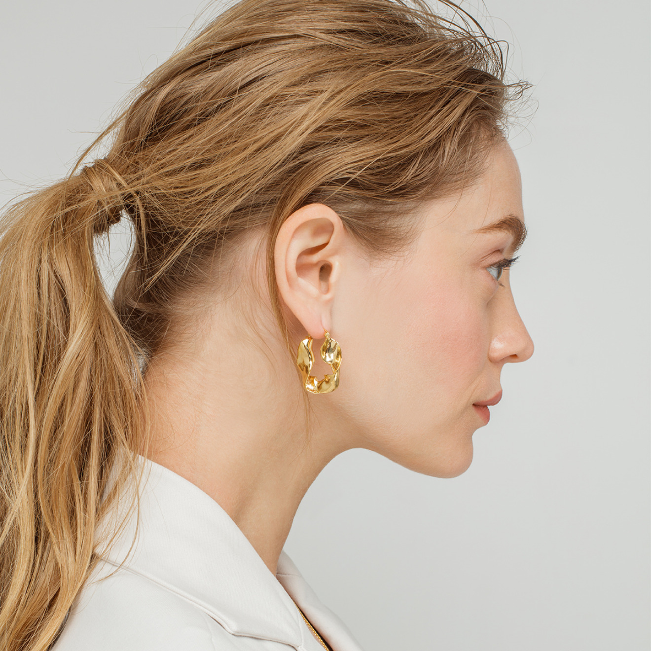 Позолоченные серьги Laurus hoops, из коллекции Antique