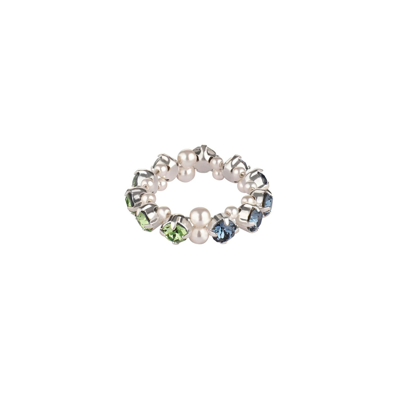 Ring with pearls and Swarovski Venus Taurus crystals