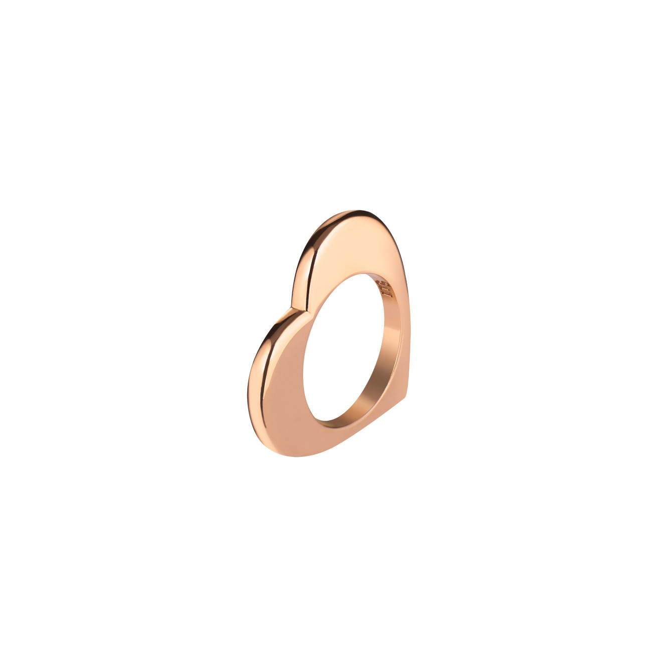 Rose gold plated Silver Heart Ring