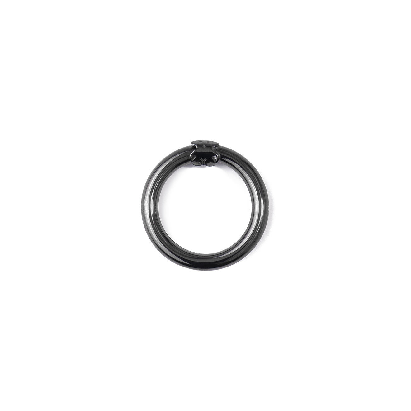 Removable black silver ring