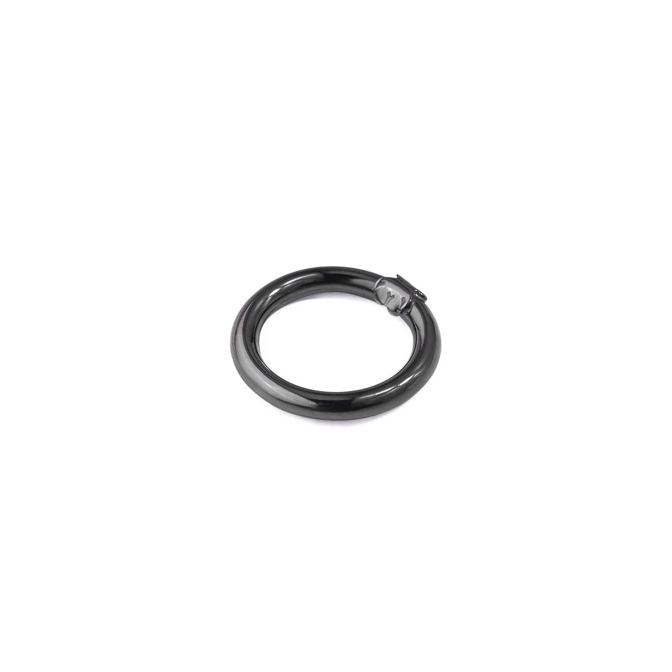 Removable black silver ring