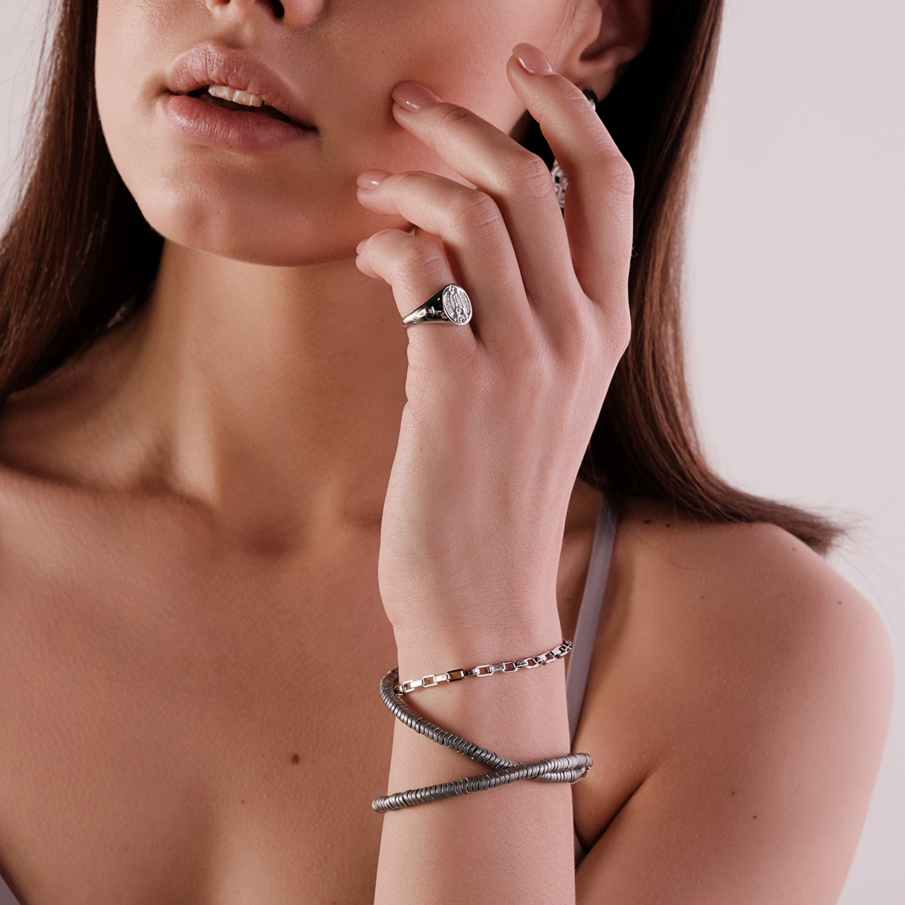 Silver signet ring