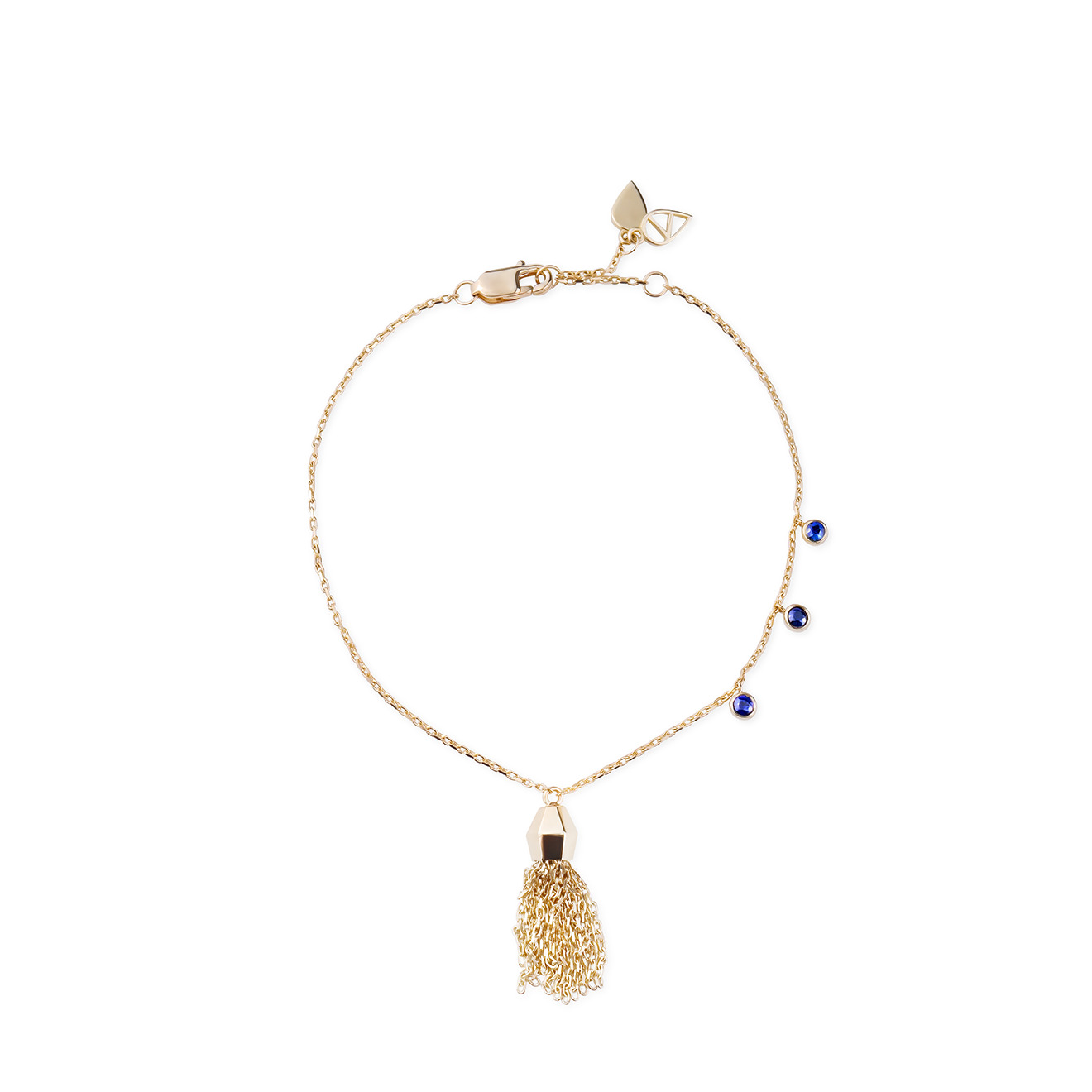 Браслет из золота с сапфирами и подвеской-кистью Tasselly sapphires