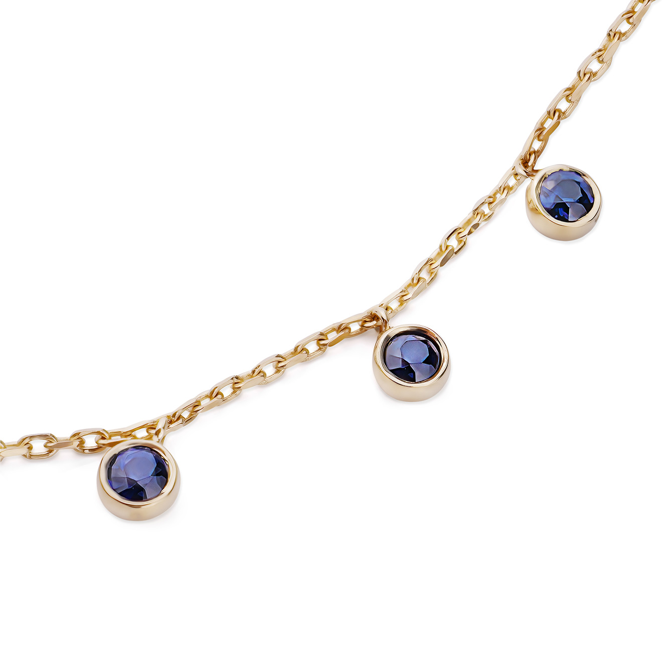 Браслет из золота с сапфирами и подвеской-кистью Tasselly sapphires