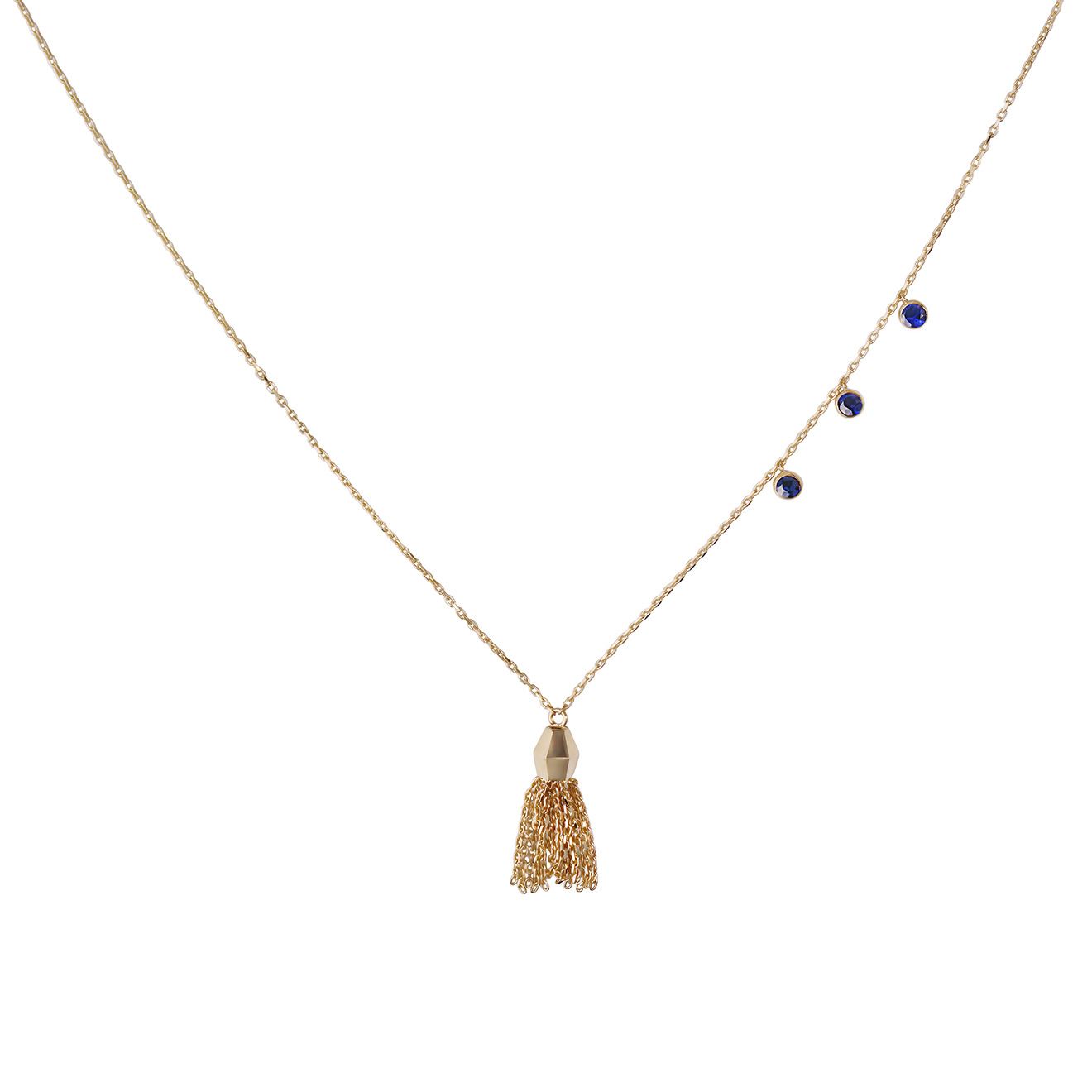 Колье из золота с сапфирами и подвеской-кистью Tasselly sapphires