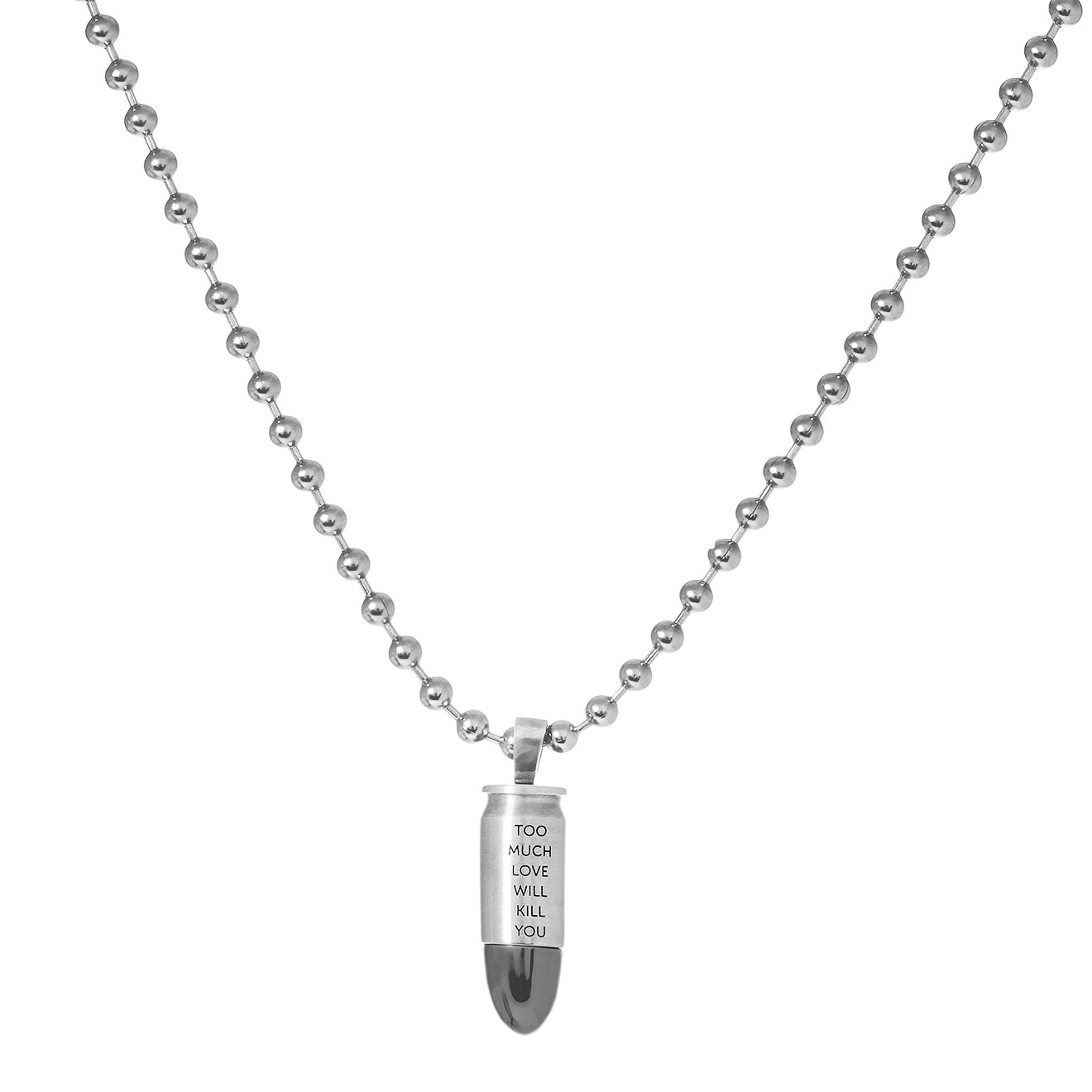 Кулоны и подвески Maximilian Silver Label Подвеска-талисман из серебра «Пуля» с покрытием черным рутением
