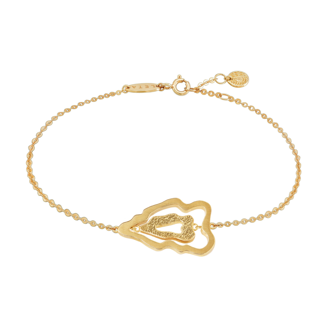 Gold-plated Luzon Satin bracelet made of silver
