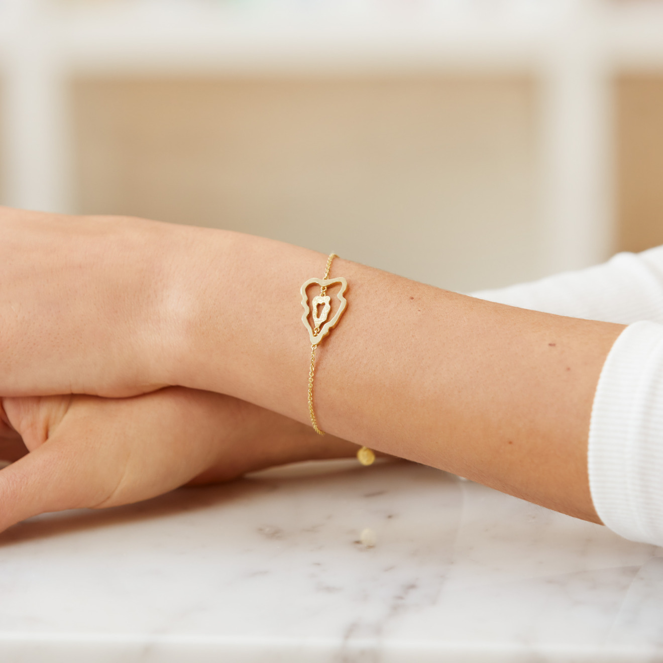 Gold-plated Luzon Satin bracelet made of silver