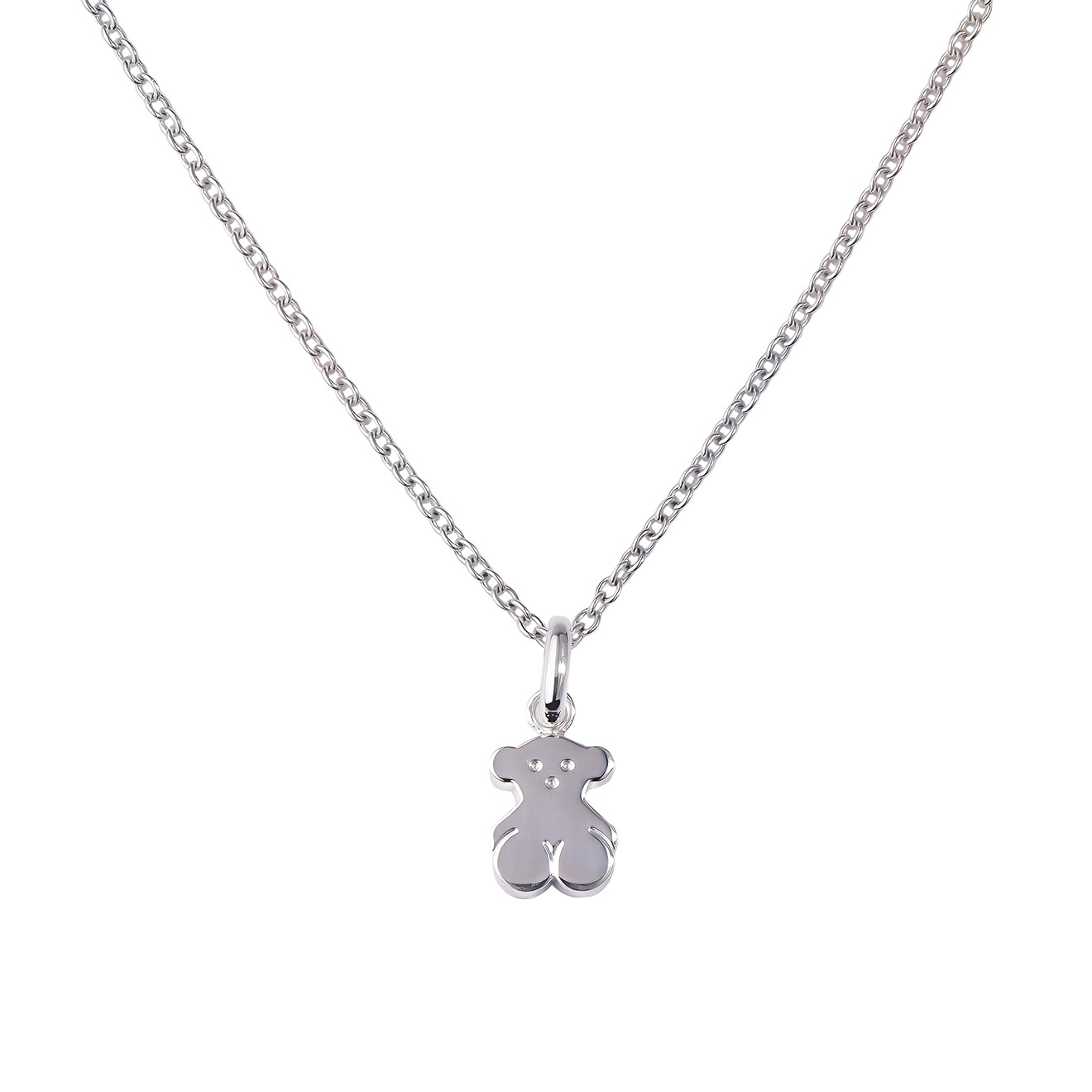 Silver teddy bear pendant