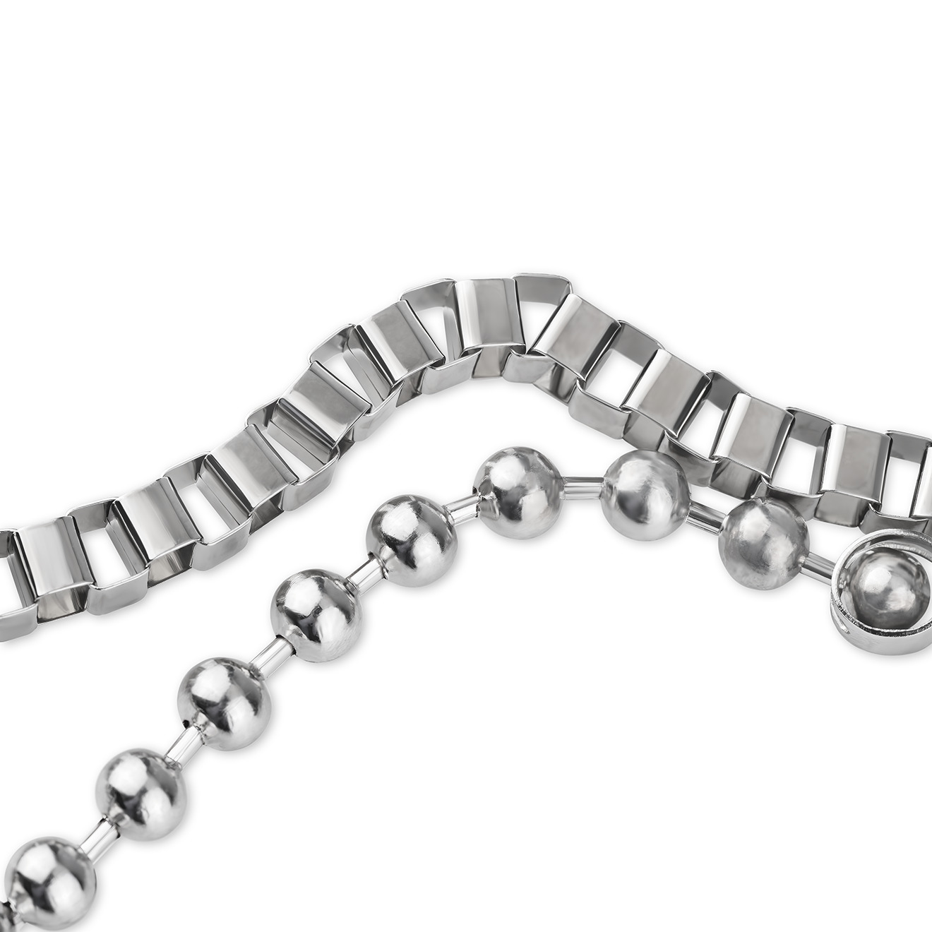Double chain on trousers with steel handcuff