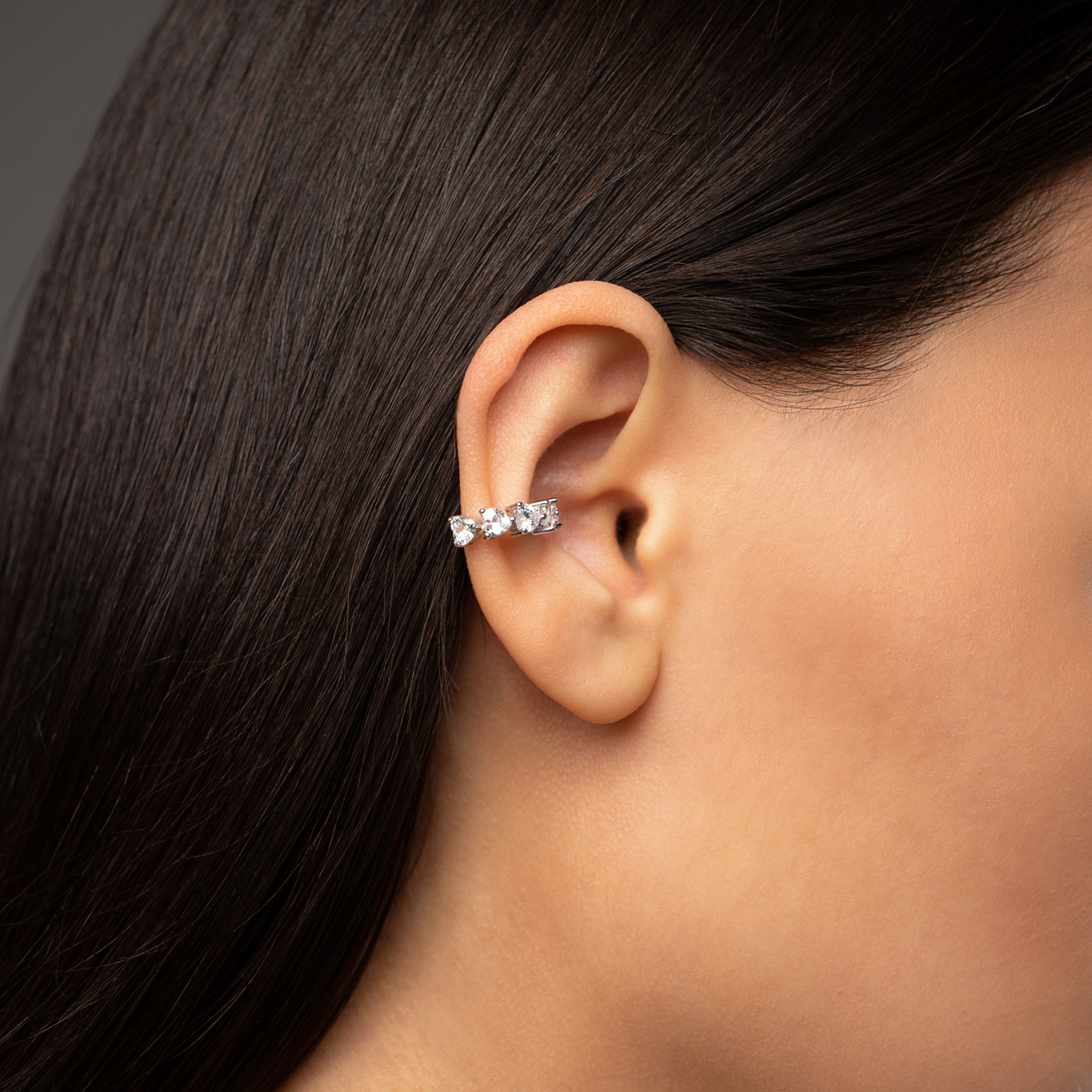 cuff earrings with crystals