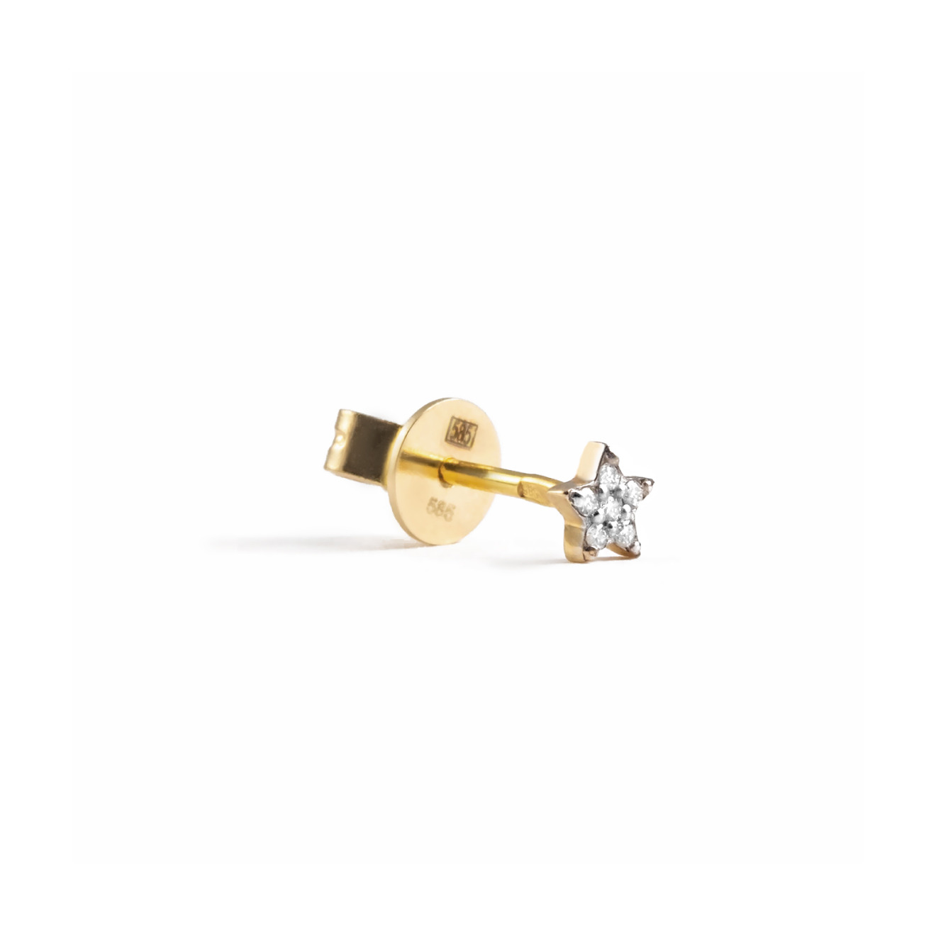 Poussettes-stars made of gold with diamonds