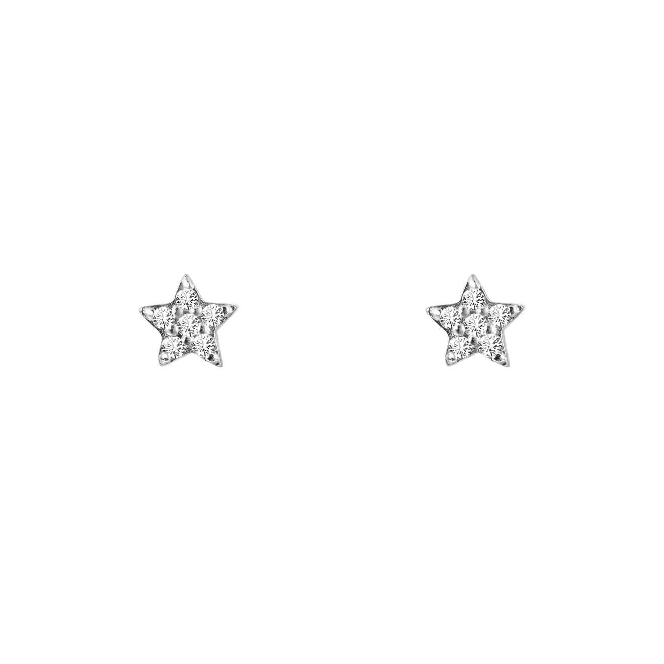 Poussettes-stars made of white gold with diamonds