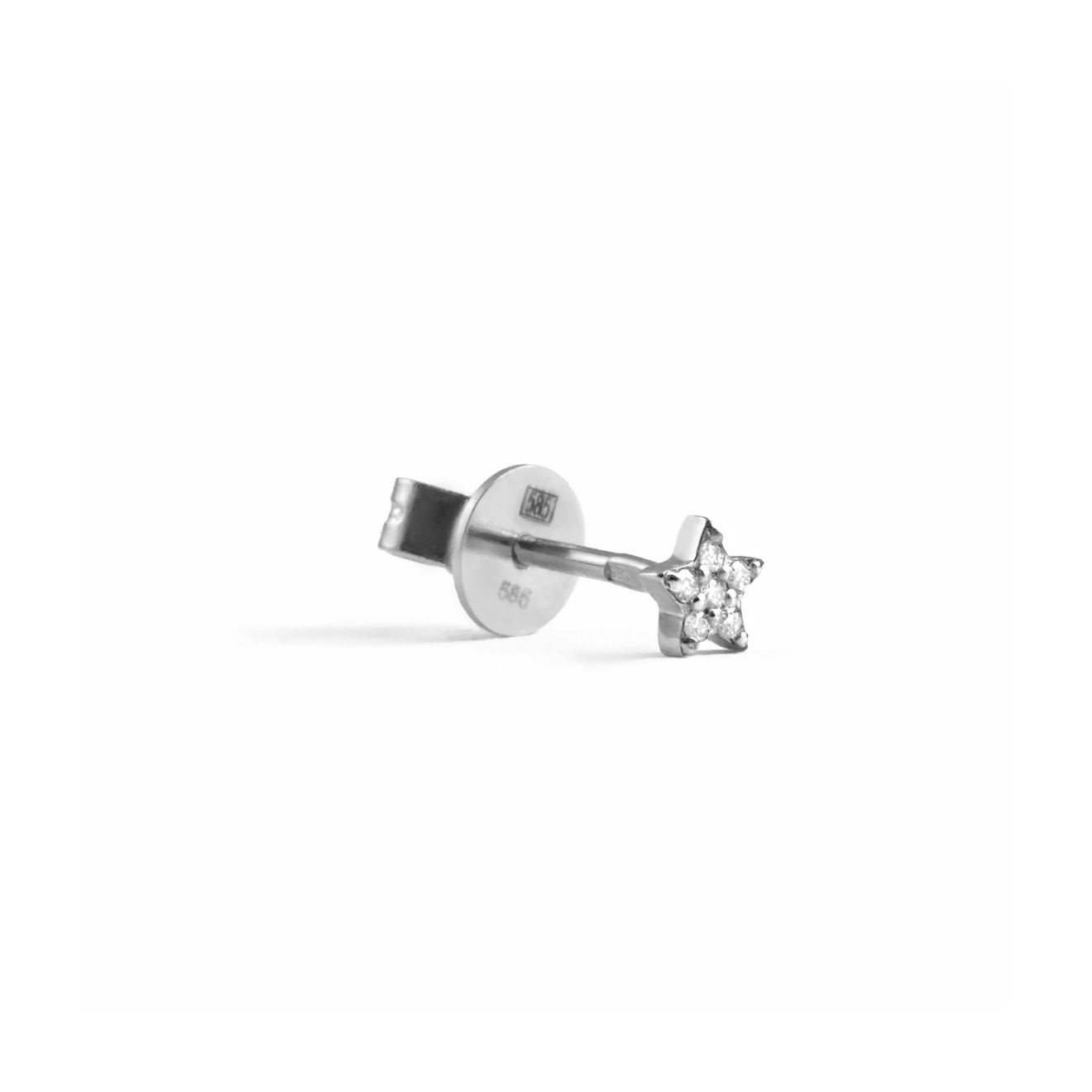Poussettes-stars made of white gold with diamonds