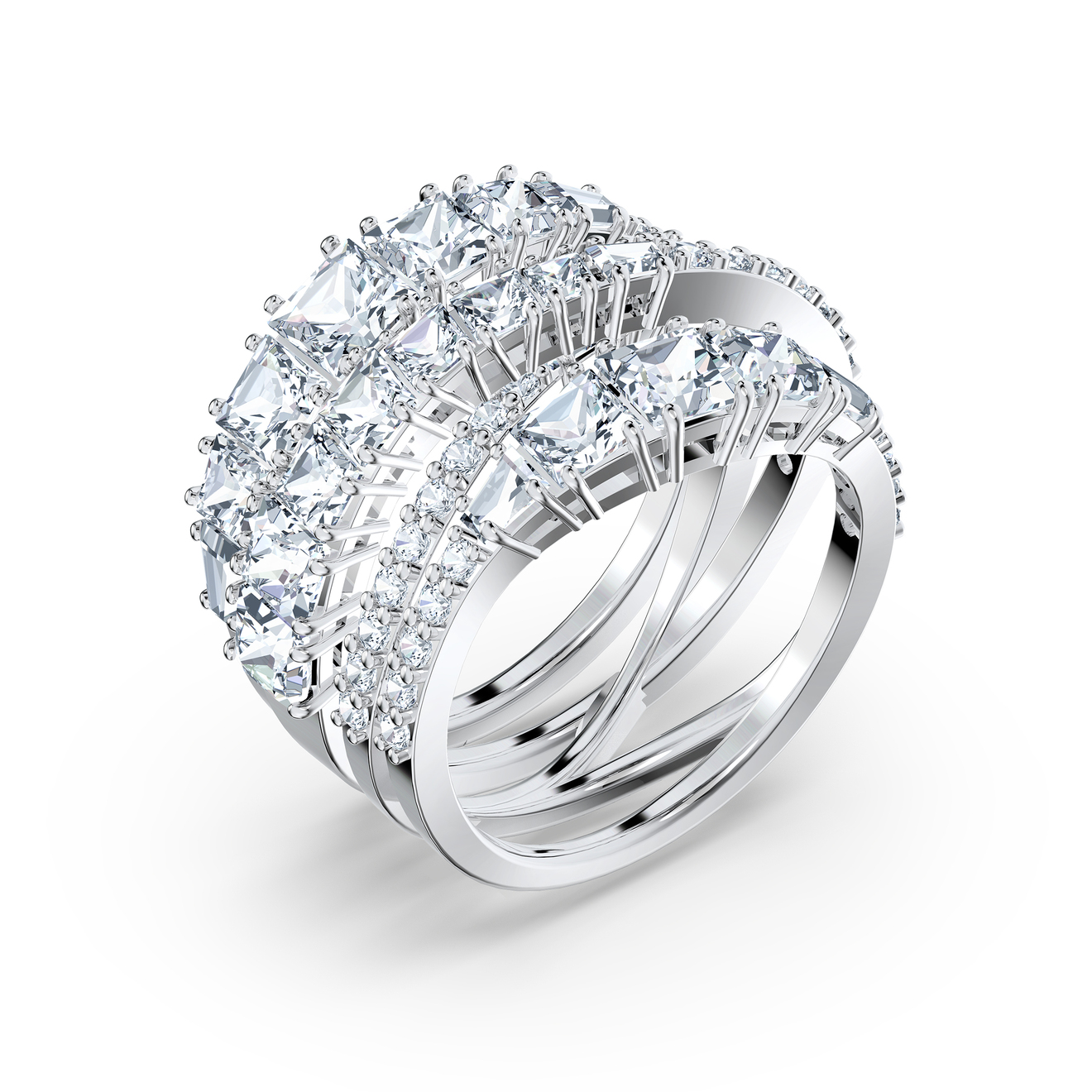 Серебристое кольцо TWIST WRAP