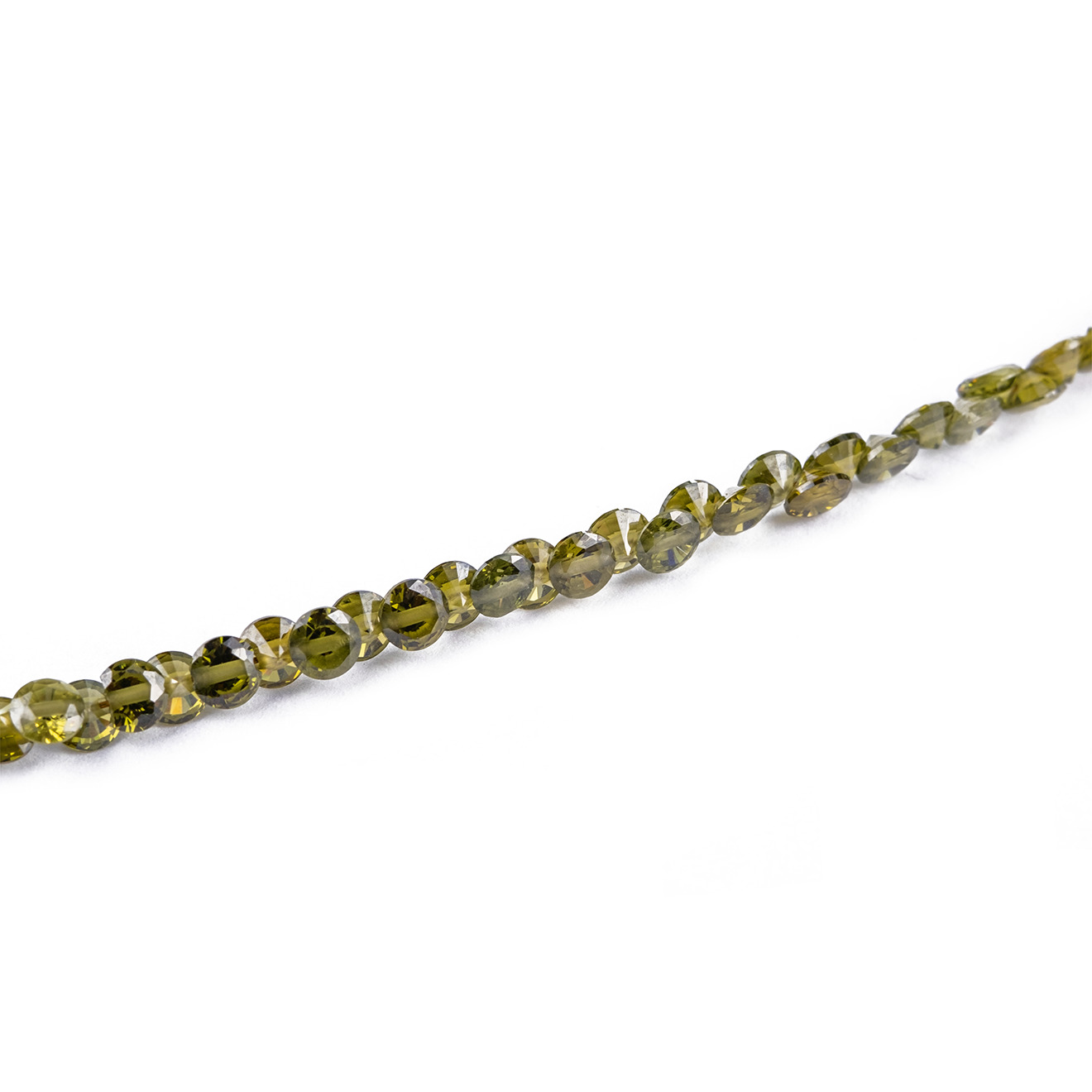 Necklace with cubic zirconia GREEN FROST