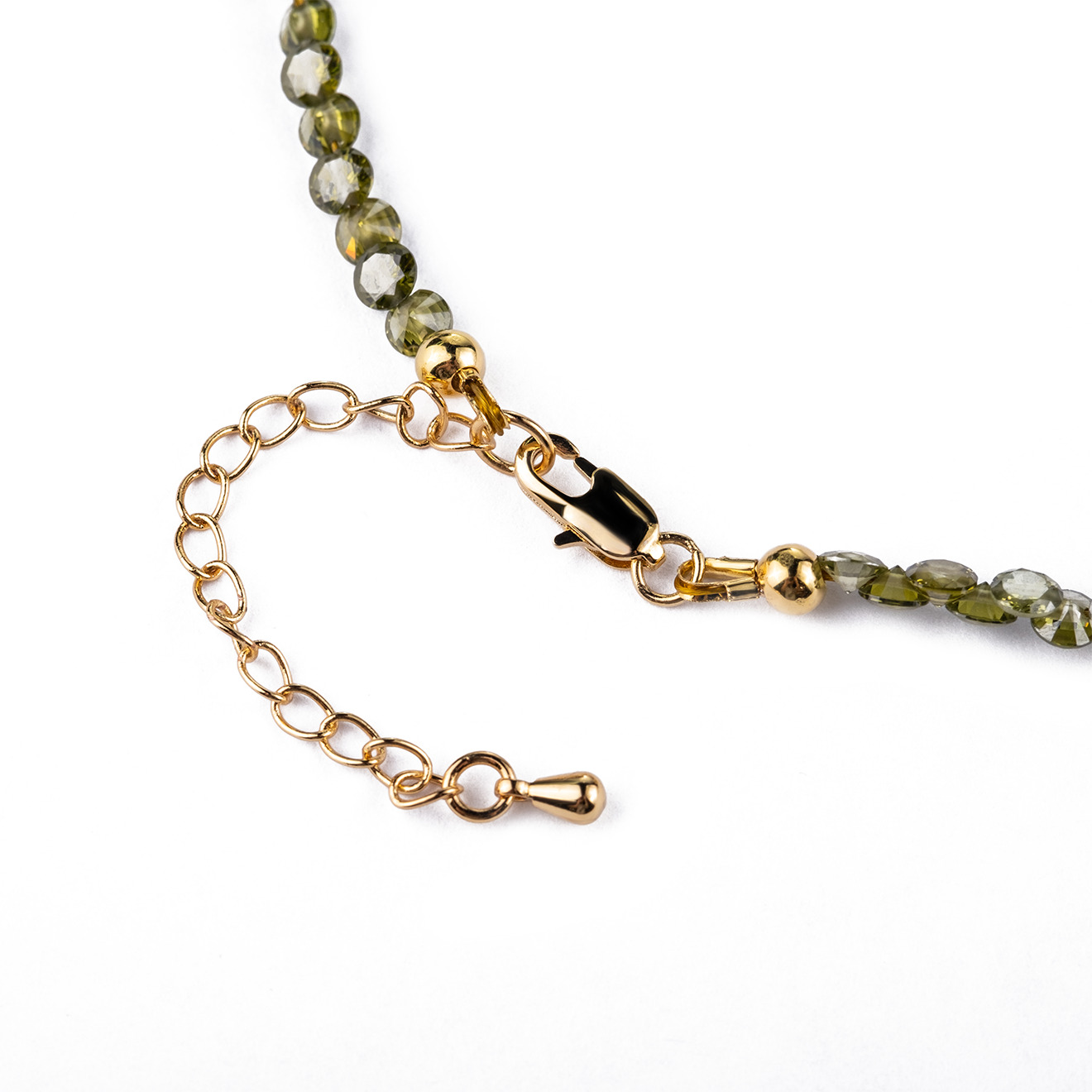 Necklace with cubic zirconia GREEN FROST