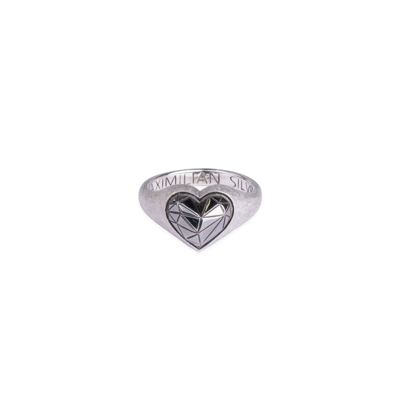 Maximilian Silver Label Матовое кольцо из серебра maximilian silver label кольцо червовый валет из серебра с белым родием