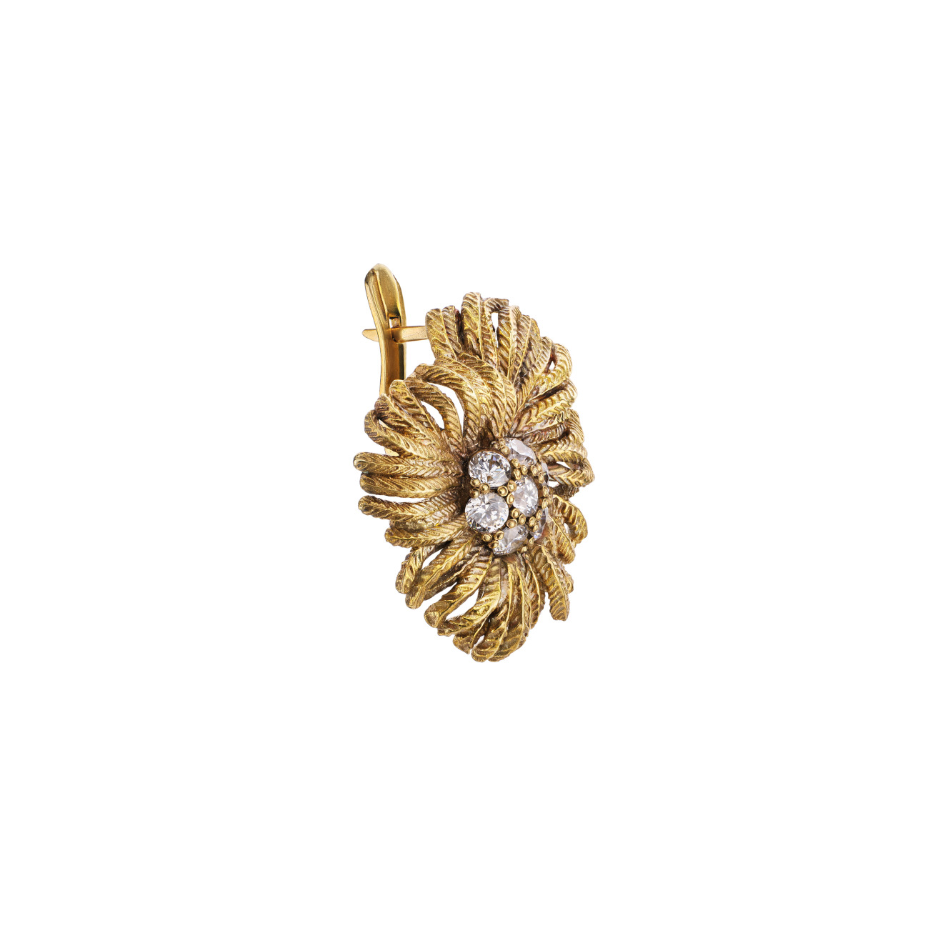 Позолоченные серьги Fiori del paradiso с фианитами