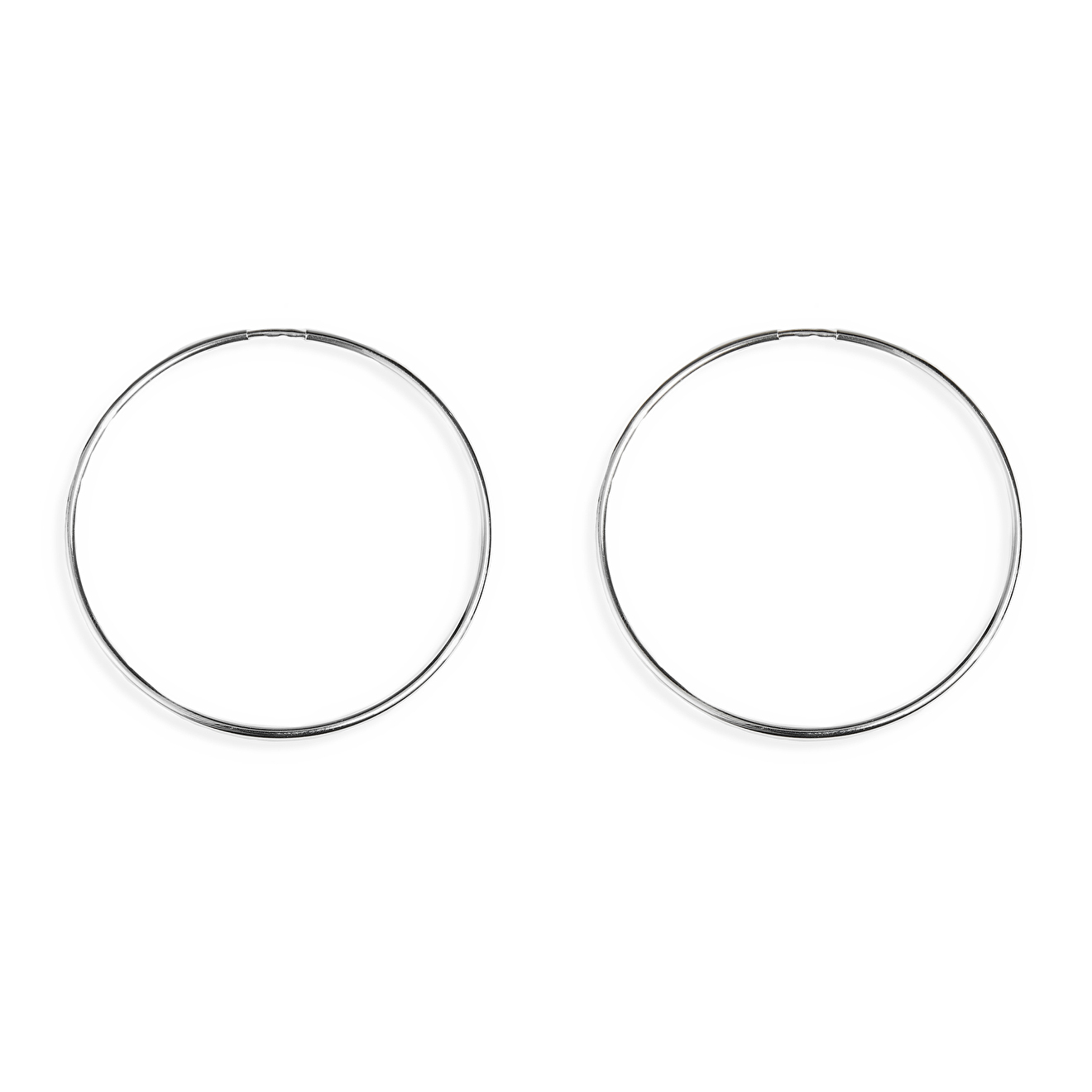 Prosto Jewelry Cредние серьги-кольца из серебра фотографии