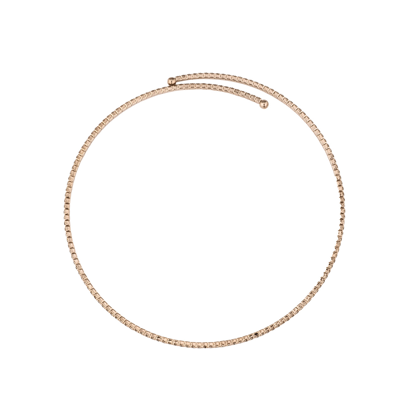 Choker with bronze crystals