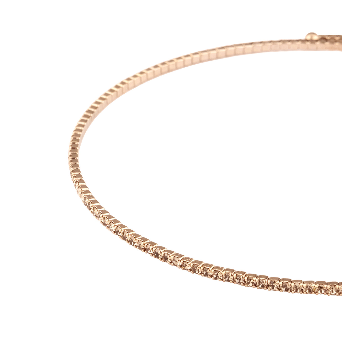 Choker with bronze crystals