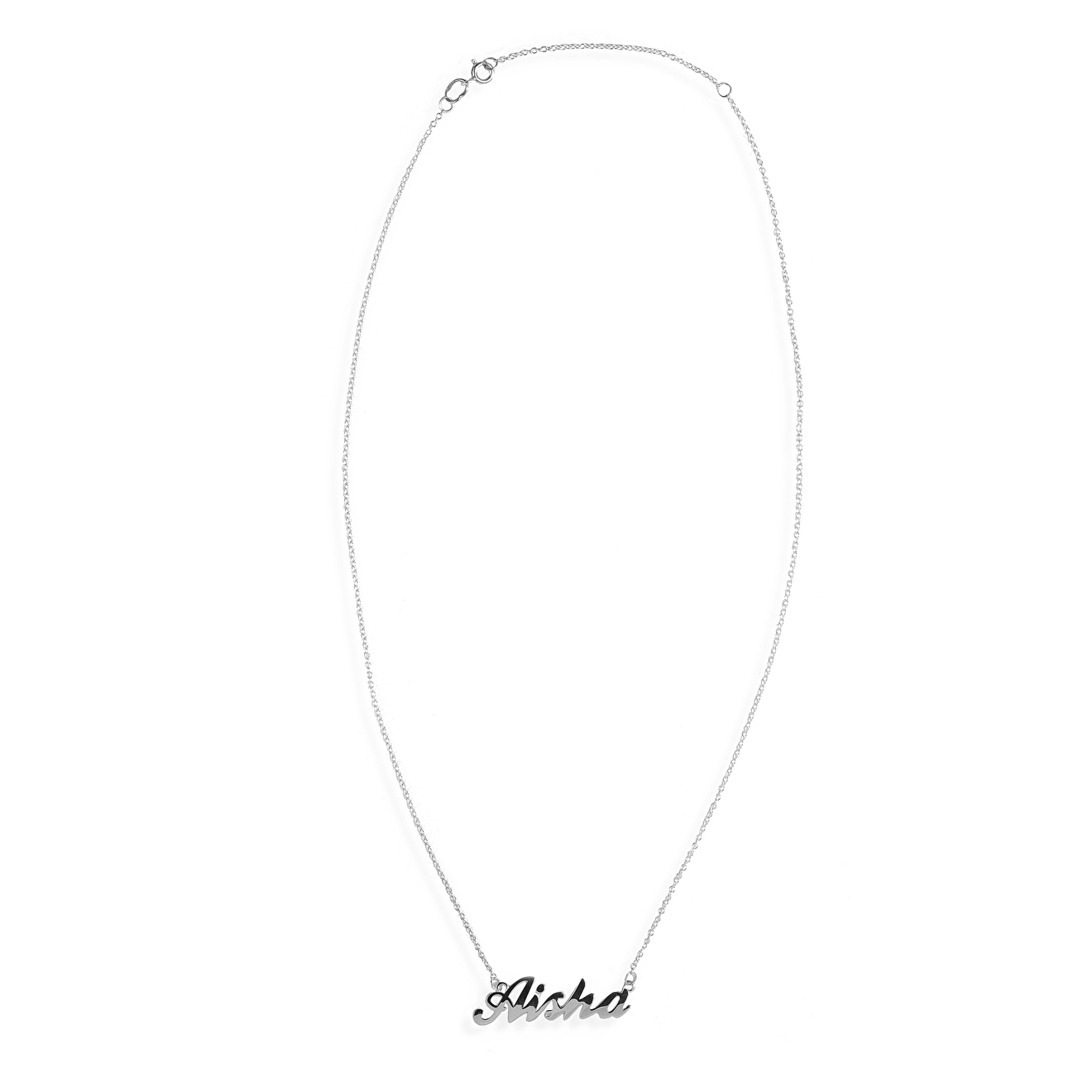 Aisha name pendant made of silver