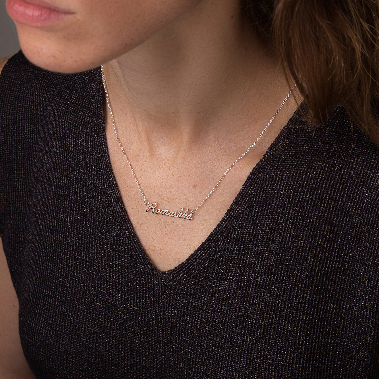 Personalized Romashka pendant made of silver