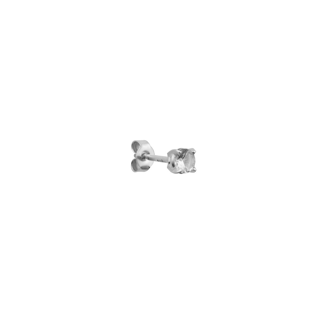 Гвоздик BASIC из серебра с белым Топазом