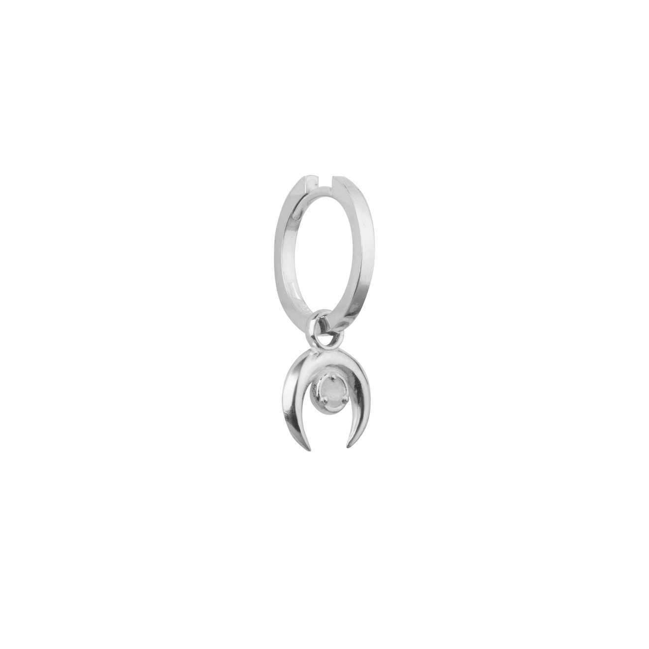 Моносерьга MOON DANGLE из серебра с лунным камнем