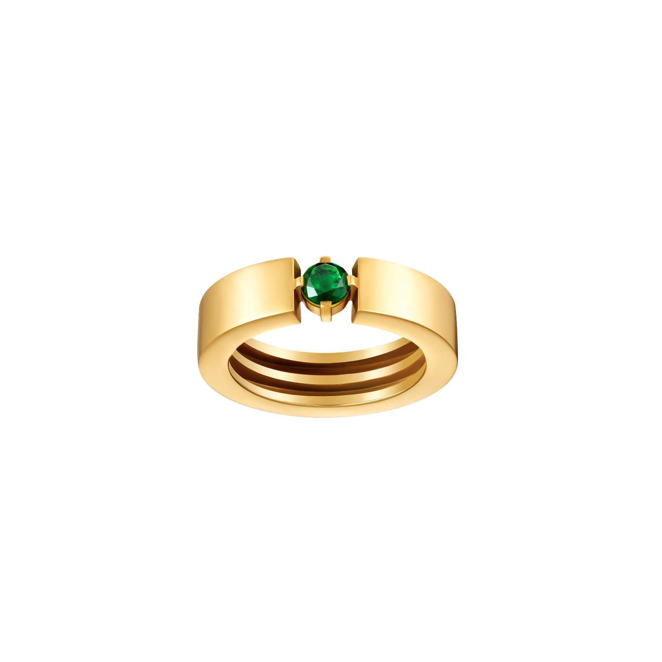 Jewlia Позолоченное кольцо из серебра с хромдиопсидом poche позолоченное кольцо из серебра с зеленой вставкой