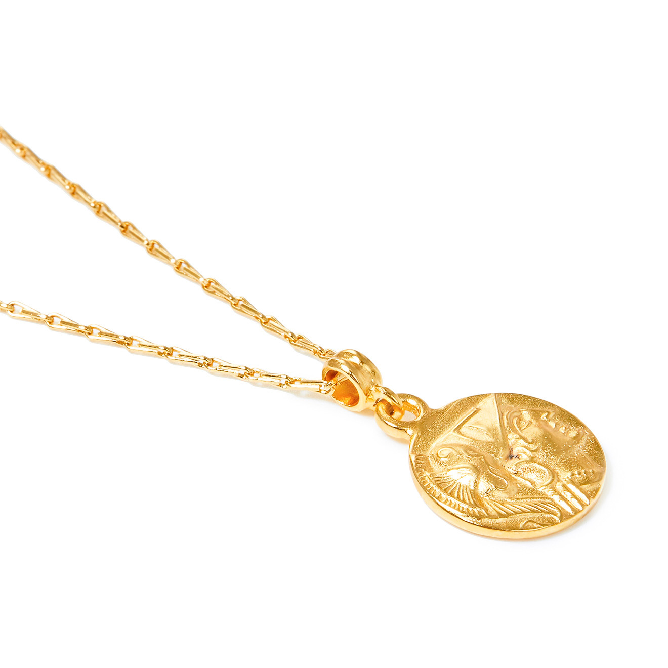 Позолоченное колье с подвеской-медальоном Roman coin