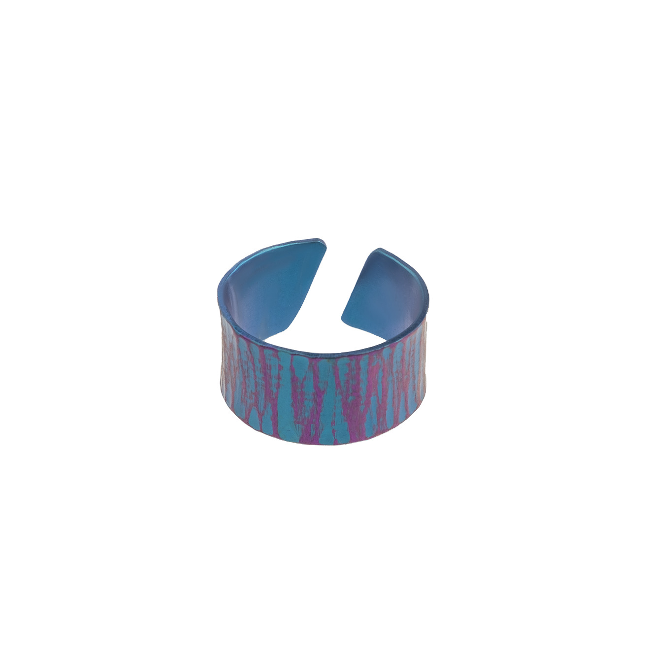 FlyInHome Синее фактурное кольцо из титана phosphor фактурное кольцо из серебра ccs