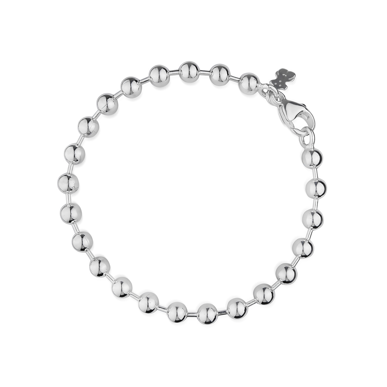 Silver bracelet with beads