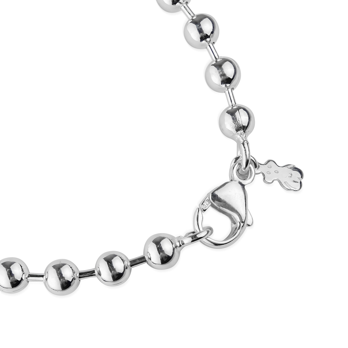 Silver bracelet with beads