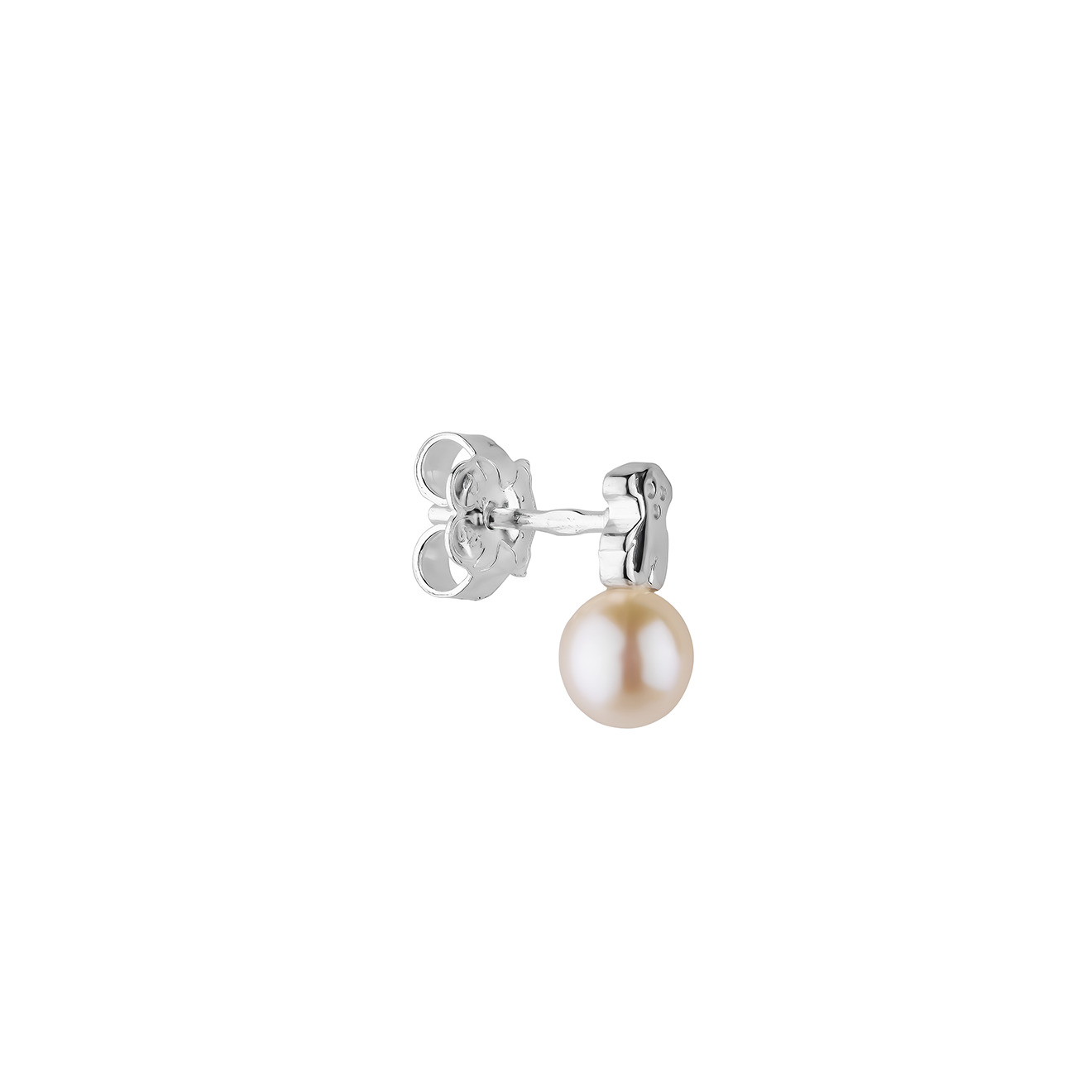 Stud earrings made of silver with pearls