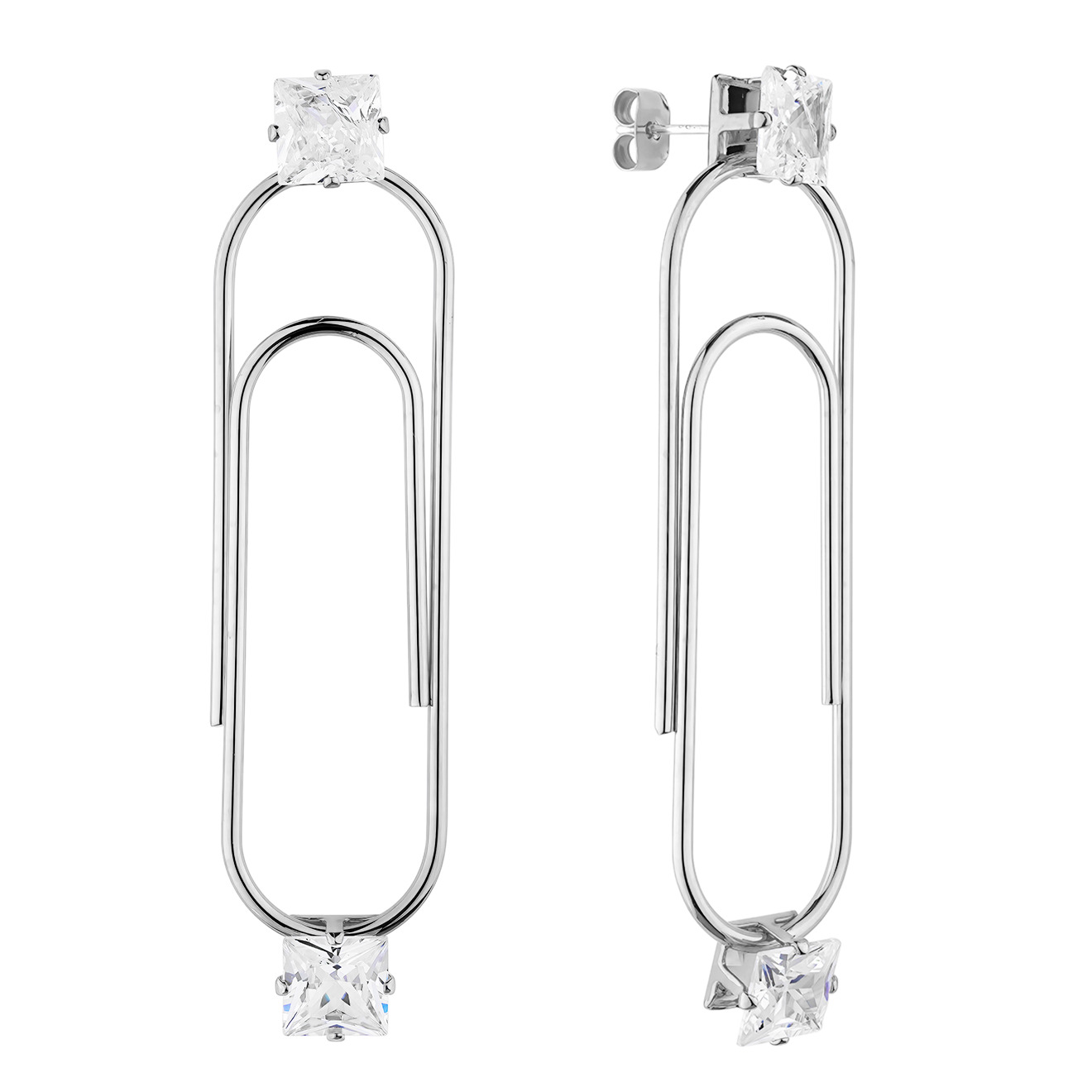 clip-on earrings with crystals