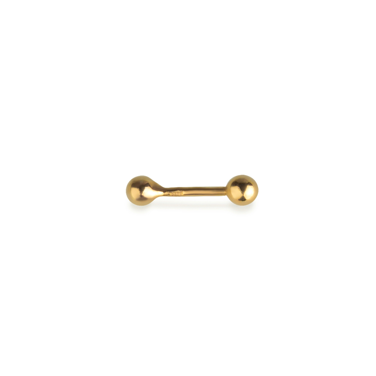 Gold-plated piercing rod made of silver