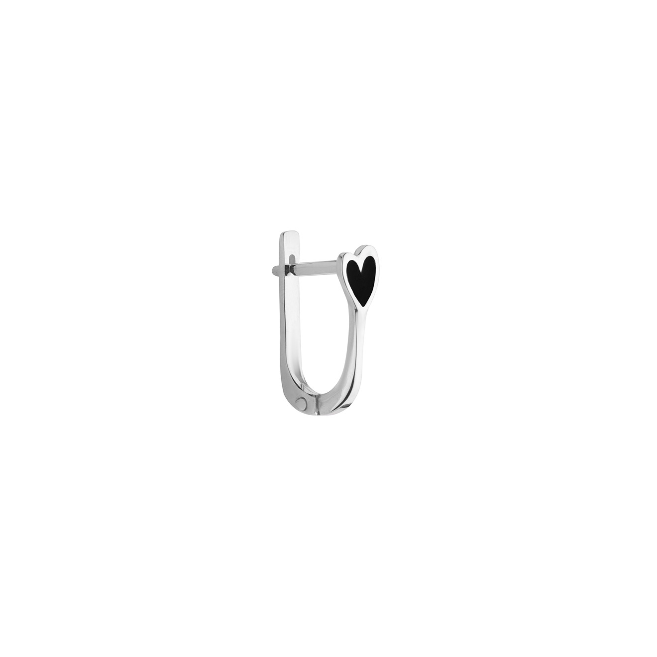 Earrings made of silver "Hearts" with an English lock