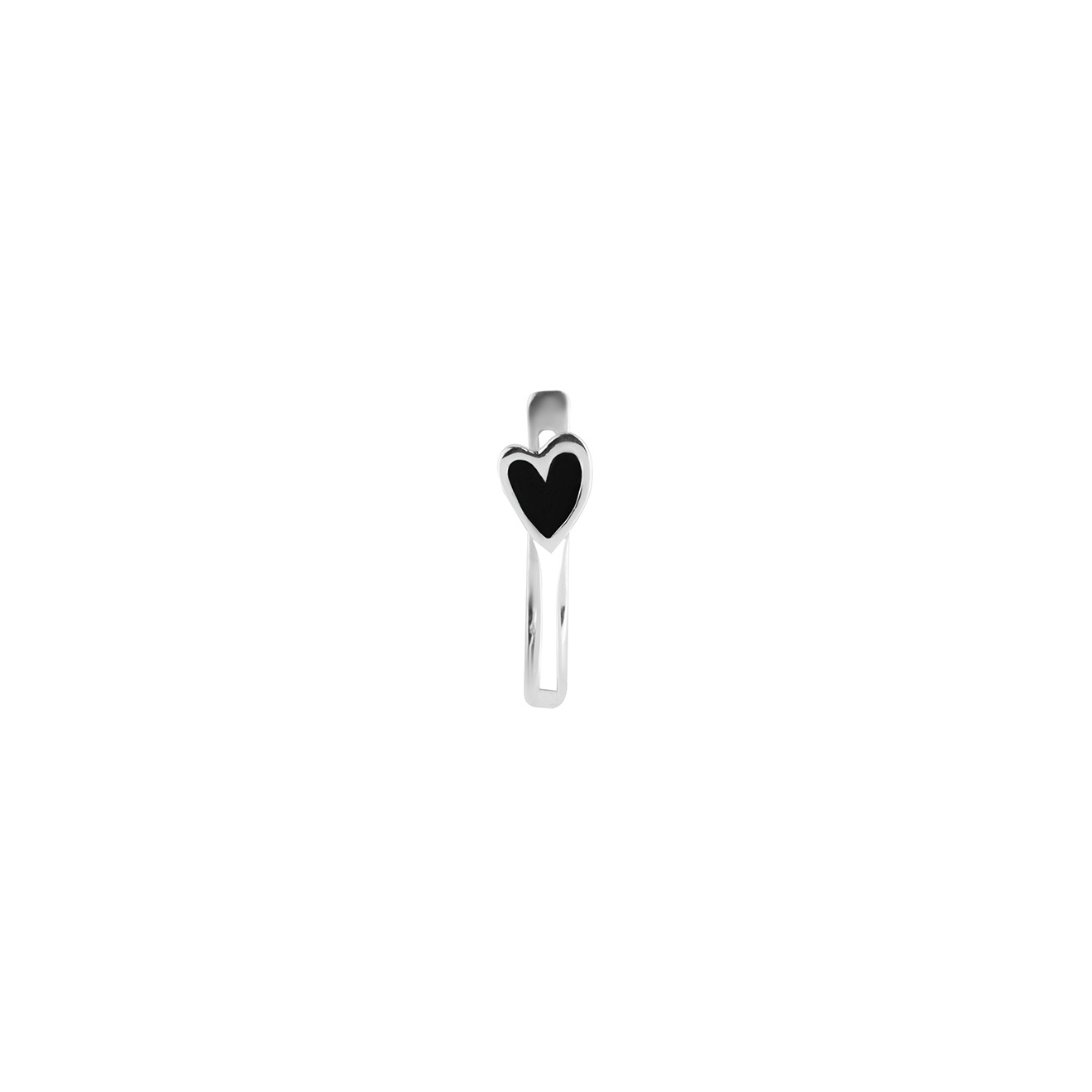 Earrings made of silver "Hearts" with an English lock