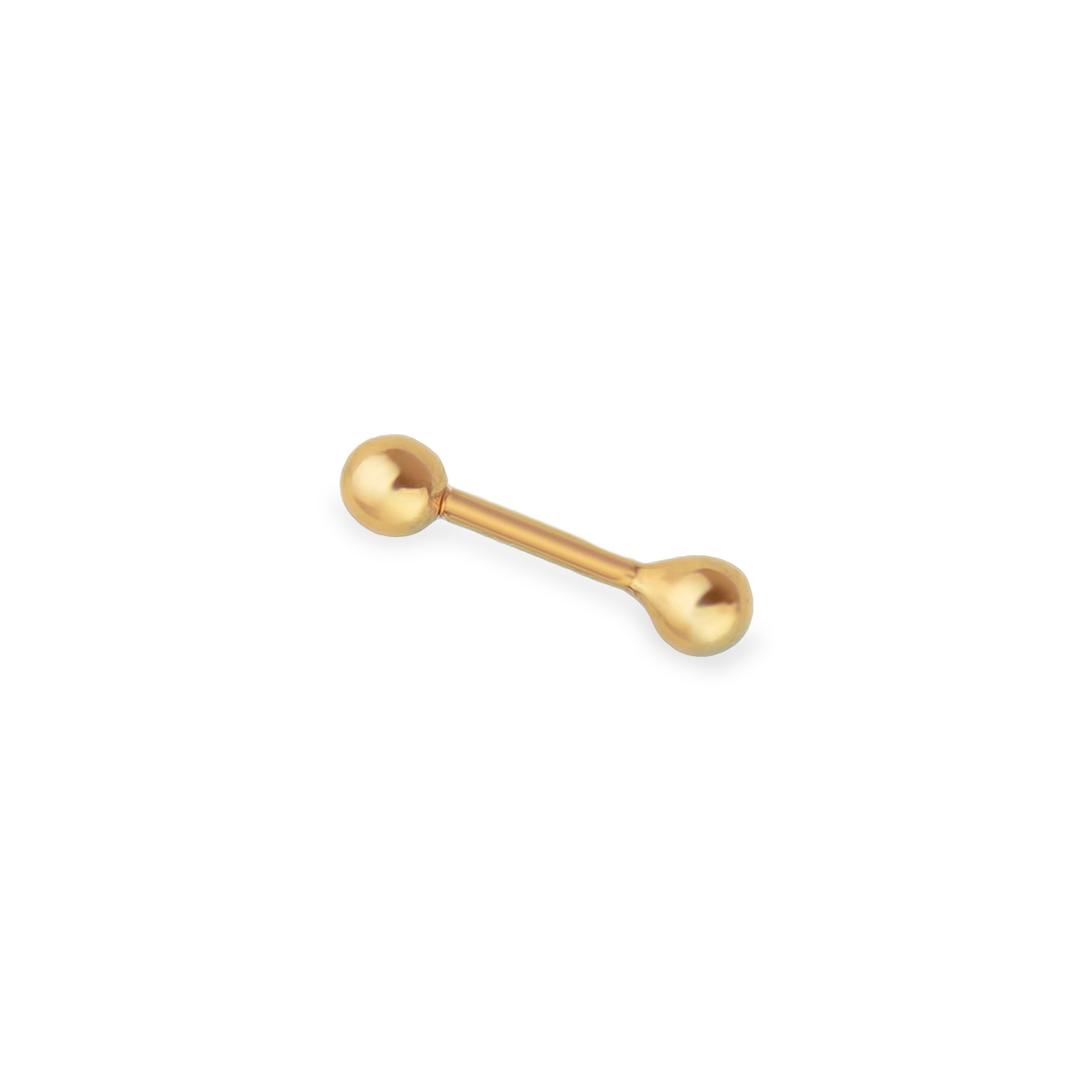 Gold-plated piercing rod made of silver