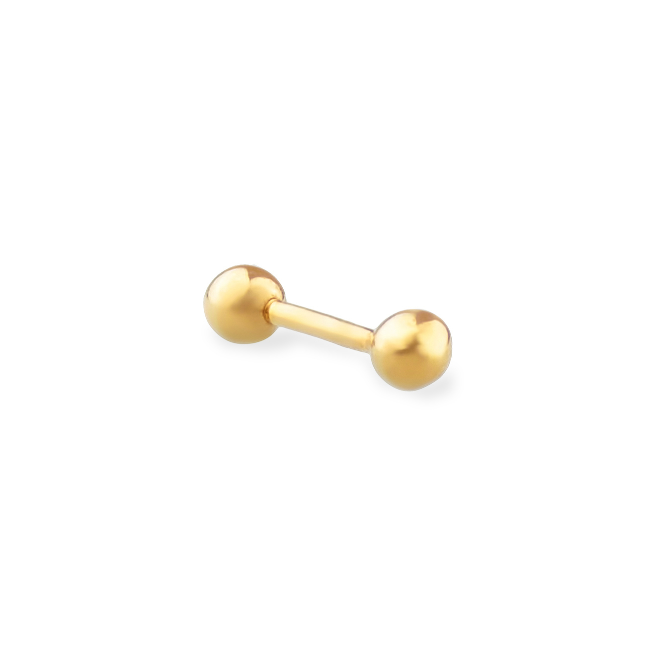 Gold-plated piercing rod made of silver