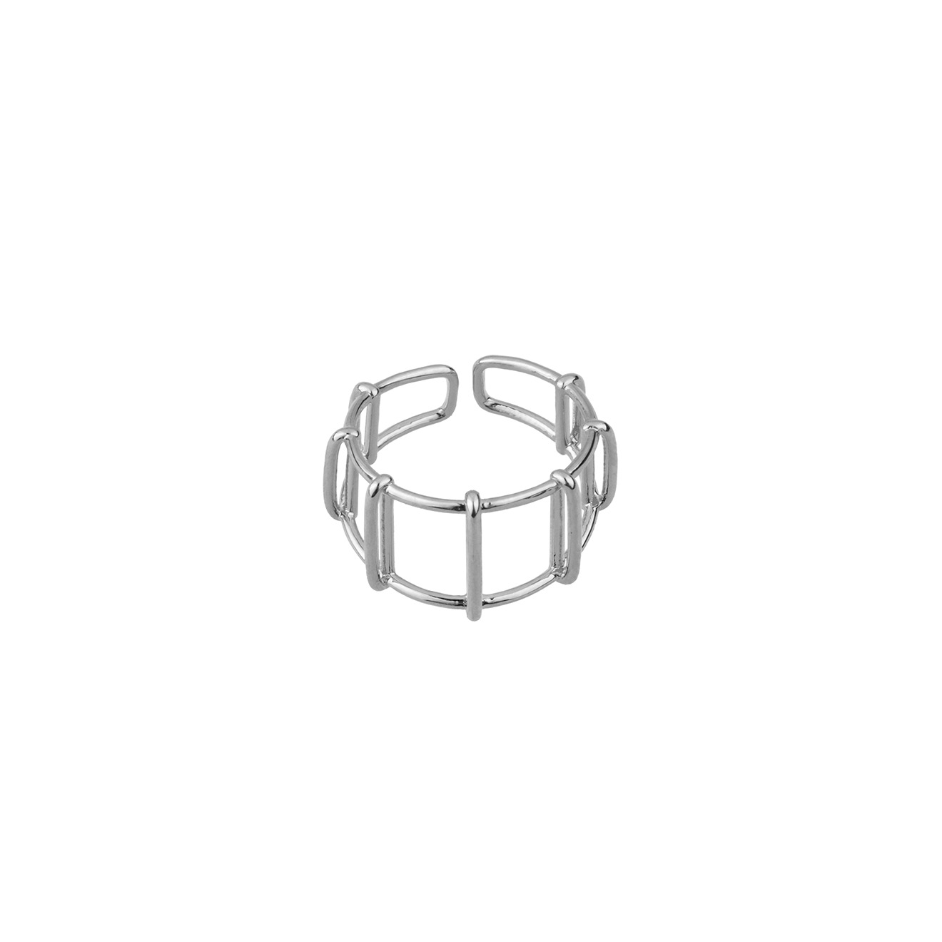 Aqua Серебристое кольцо-решетка aqua двойное серебристое кольцо из шариков