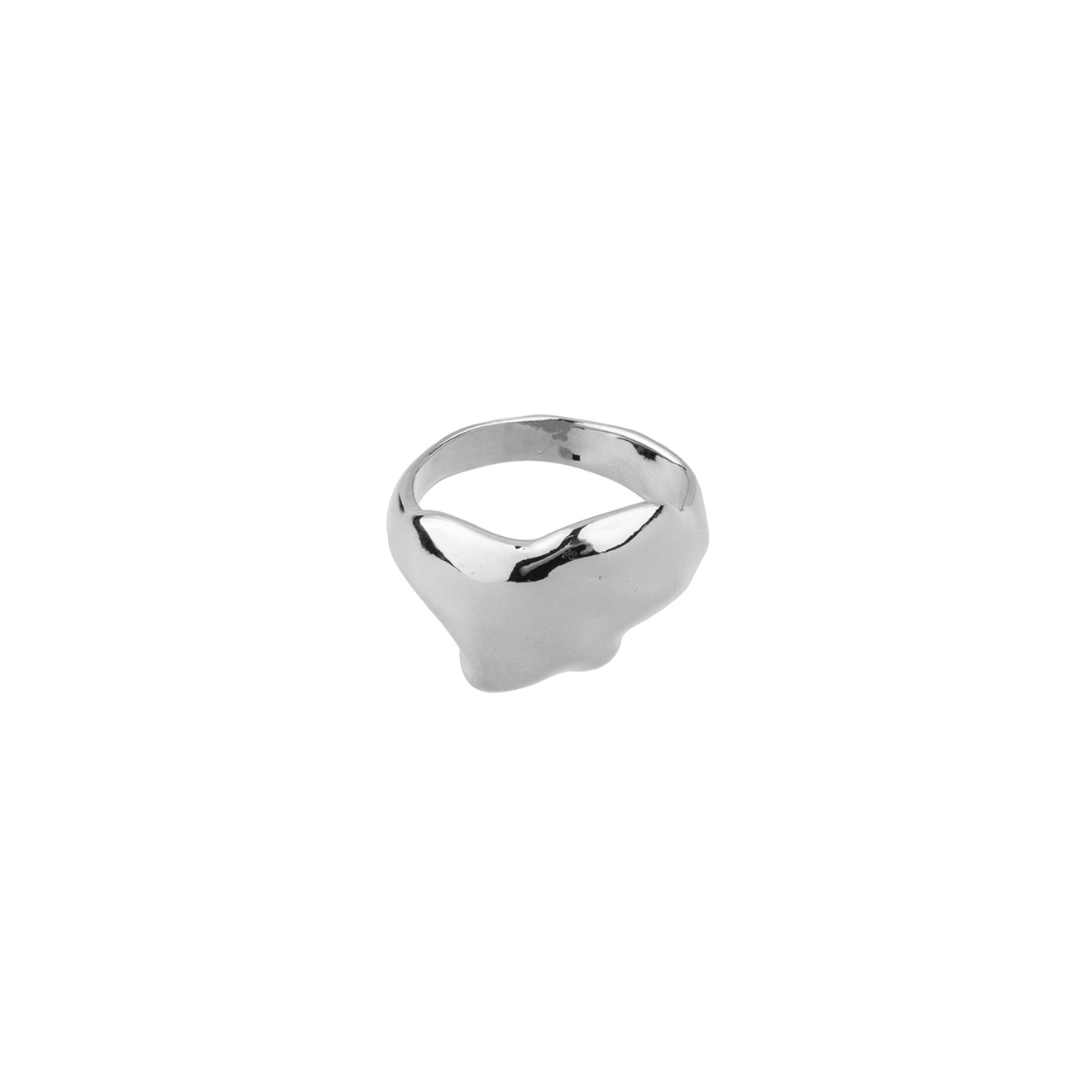 Aqua Серебристое кольцо с подтеками aqua серебристое кольцо цветок с белой бусиной