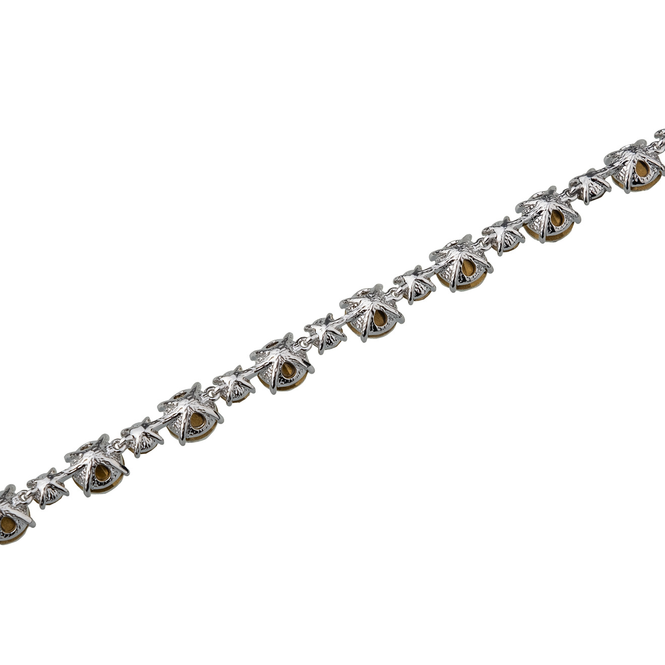 Silver-plated choker with white crystals