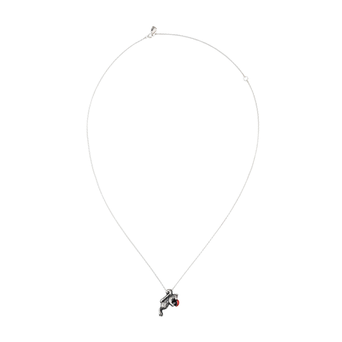 Chain with a silver squirrel pendant