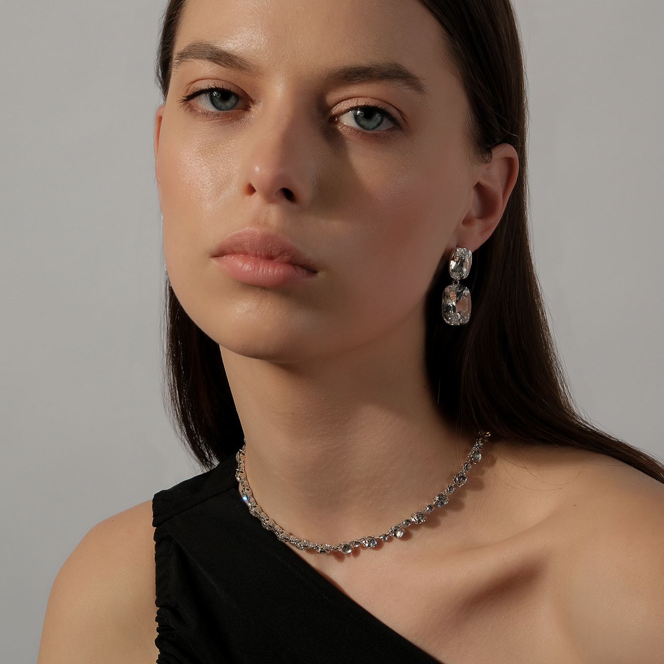Double Crystal Earrings