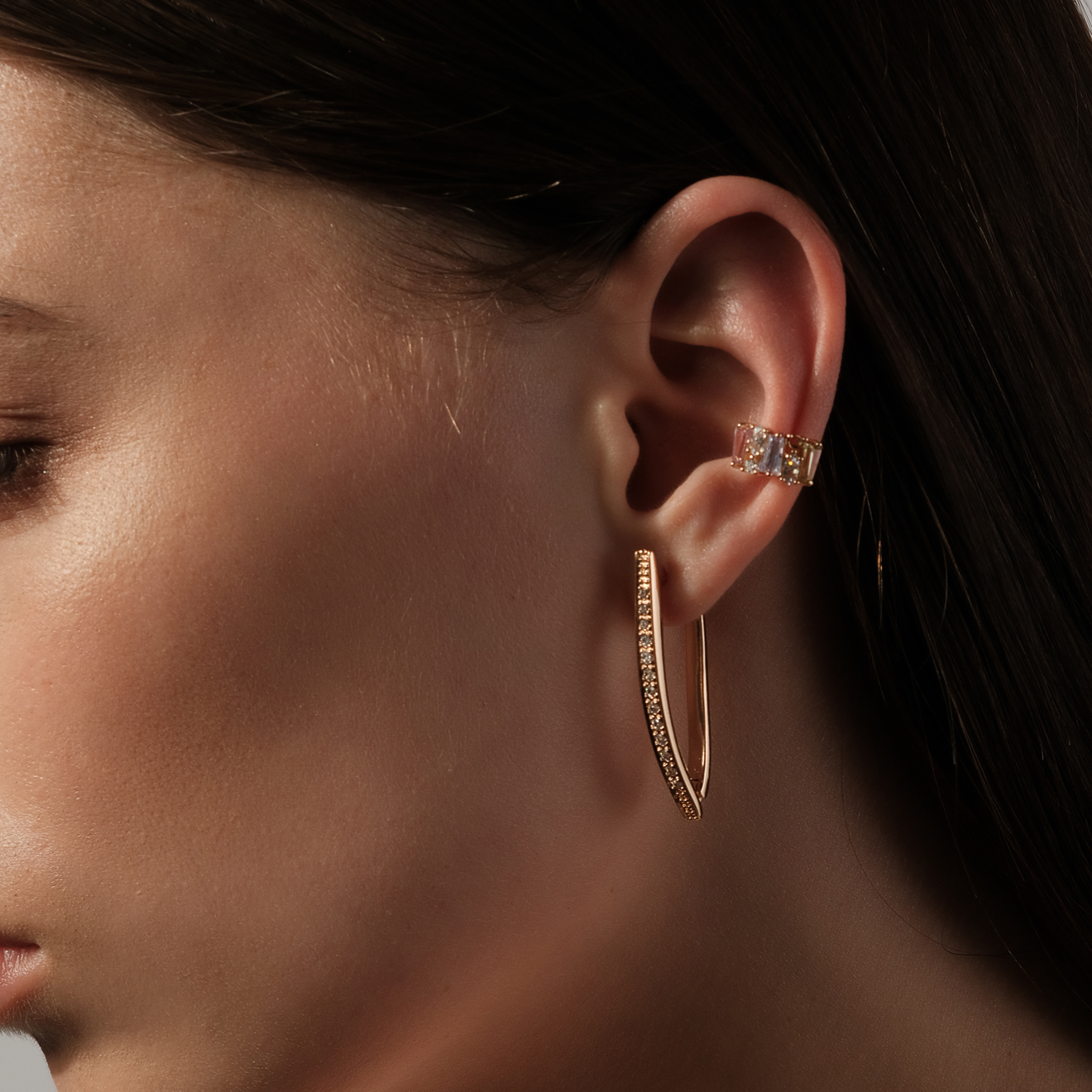 earrings with crystals
